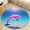 Flannel, variant on Pink Dolphin in Sunset Ocean Round Area Rugs for Bedroom Living Room, 3FT Soft Indoor Circle Carpets, Carpet Home Decor Floor Mat