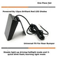 thumbnail image 2 of Universal Fit Smoked Lens 15-LED Rear Bumper Diffuser Rear Fog Pilot Light Kit w/ F1 Style Strobe Brake Feature & Adjustable Add-On Mounting Bracket For Car SUV, 2 of 9