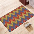 thumbnail image 4 of PUREYAH Front Door Mat Indoor Entrance, Non-Slip Washable South American Circle Fabric Stripes Decorative Rug Carpet for Bedroom Living Room Bathroom 72"x48", 4 of 8