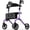 Purple, variant on VOCIC Lightweight Rollator Walker with Seat for Seniors, 8" All-Terrain Wheels, 300 lbs Capacity, Aluminum, Red