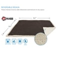 thumbnail image 4 of Pawsse Waterproof Dog Blanket for Bed, Pee Proof Pet Blankets for Couch Sofa Cover, Reversible Furniture Protector Sherpa Cushion Mat for Small to Medium Large Dog, Large, Brown/Tuape, 60"" x 80"", 4 of 4