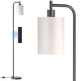 thumbnail image 2 of SIBRILLE Floor Lamp with Linen Shade, Dimmable Tall Standing Lamp with Remote Control & 3 Color Temperatures, Modern Floor Lamps for Living Room Bedroom O, 2 of 8