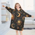 thumbnail image 5 of FORMRS Wearable Blanket Hoodie with Sleeves for Kids Cozy Flannel Sweatshirt, Sun Moon and Stars Pattern, 5 of 7