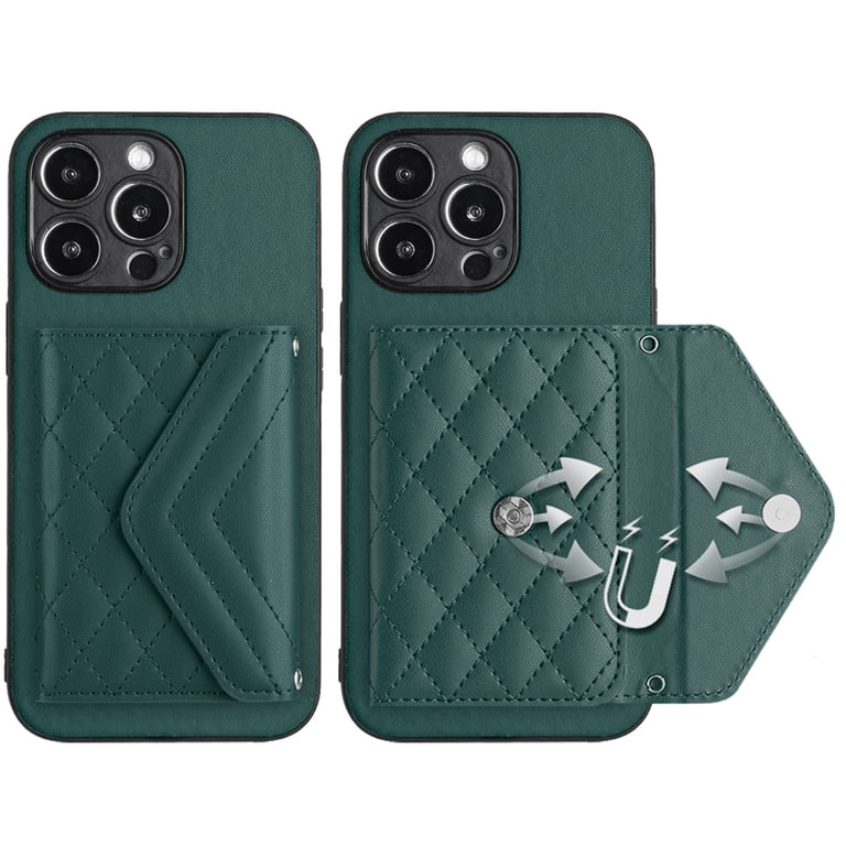 for iPhone 12 Pro Wallet Case with Card Holder, Elegant Durable PU