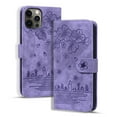 thumbnail image 2 of Techcircle Case for iPhone 14 Pro 6.1" 2022, PU Leather Texture Backplane + Heavy Duty Shockproof TPU Shell Kickstand Wallet Pocket Card Slots Magentic Clasp Full Protective Case, Purple, 2 of 7