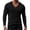Black, variant on Men's V-Neck Solid Long Sleeve Base Layer, Casual Athletic Sport Top for Workout Fitness and Daily Layering, Black L