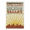 thumbnail image 2 of San Jose, California, Skyline and Sunburst Screenprint Style (19x27 inches, Premium 500 Piece Jigsaw Puzzle for Adults and Family, Made in USA), 2 of 4
