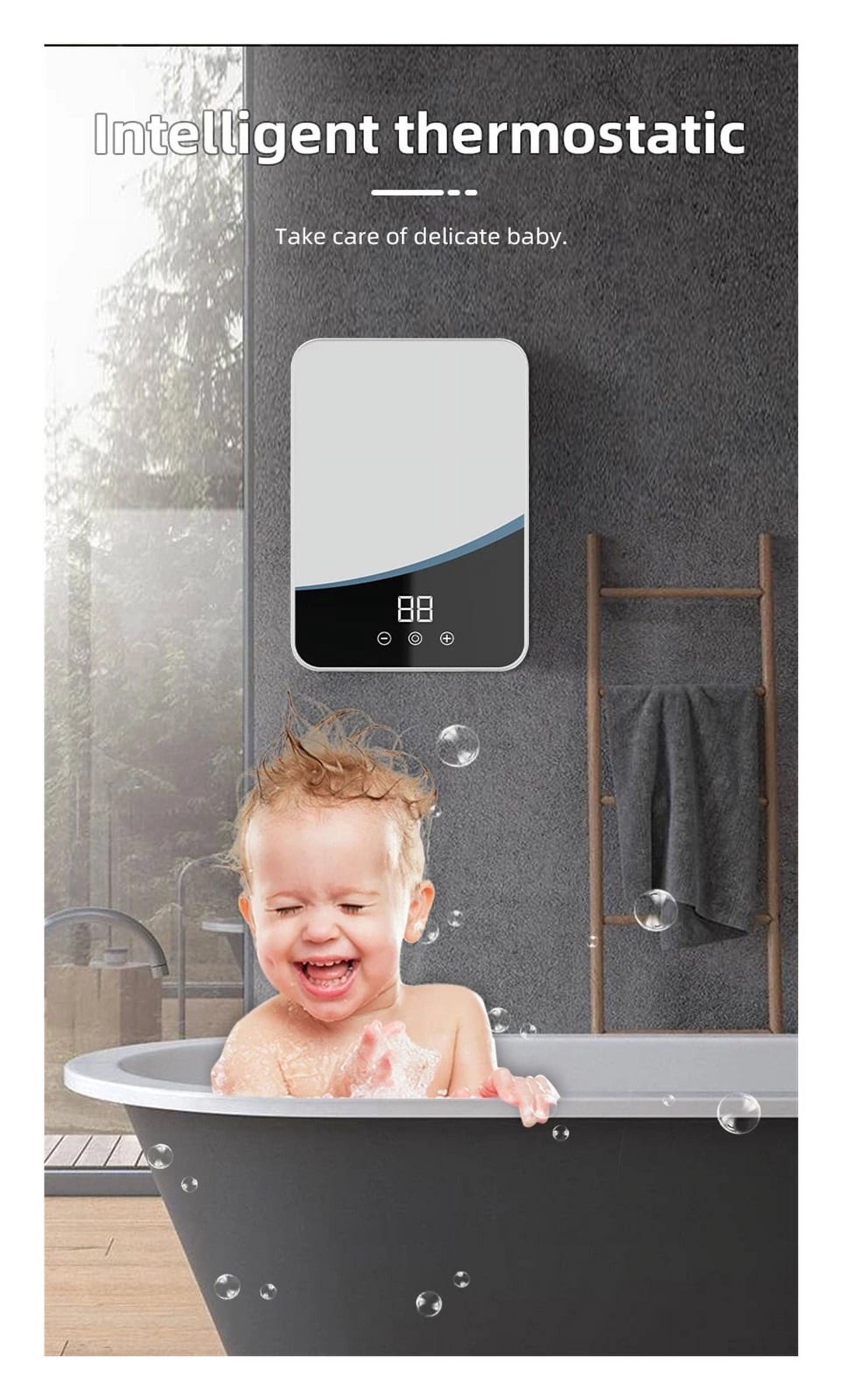 Instant Tankless Water Heater For Bathroom, 5.5kw Electric Instant Hot Water Heater With Self-modulating,Overheating Protection ,Safety Protections