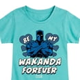 thumbnail image 3 of Marvel Black Panther - Valentine Be My Wakanda Forever - Toddler And Youth Girls Fitted Short Sleeve Graphic T-Shirt, 3 of 5