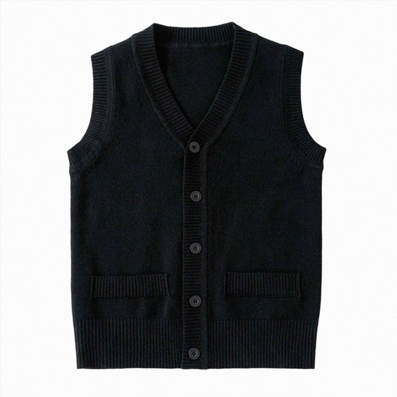 YIWULA Toddler Puffer Vest Boys Girls Fleece Vest Puffy Toddler Boy Sleeveless Jacket Coat(9-11 Years,Black)