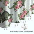 thumbnail image 6 of LightGreen Dinosaurs Floral Pattern Shower Curtain 72"x72" ,Bathroom Decorative Shower Curtains Set with 12 Hooks,Modern Waterproof Washable Shower Curtain, 6 of 6