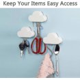 thumbnail image 5 of 2 Pack Adhesive Key Hanger Organizer Magnetic Key Holders White Cloud Key Ring Keychains Hooks Racks 4 Strong Magnets Decorative Wdi Man Jiaall Mount, 5 of 5