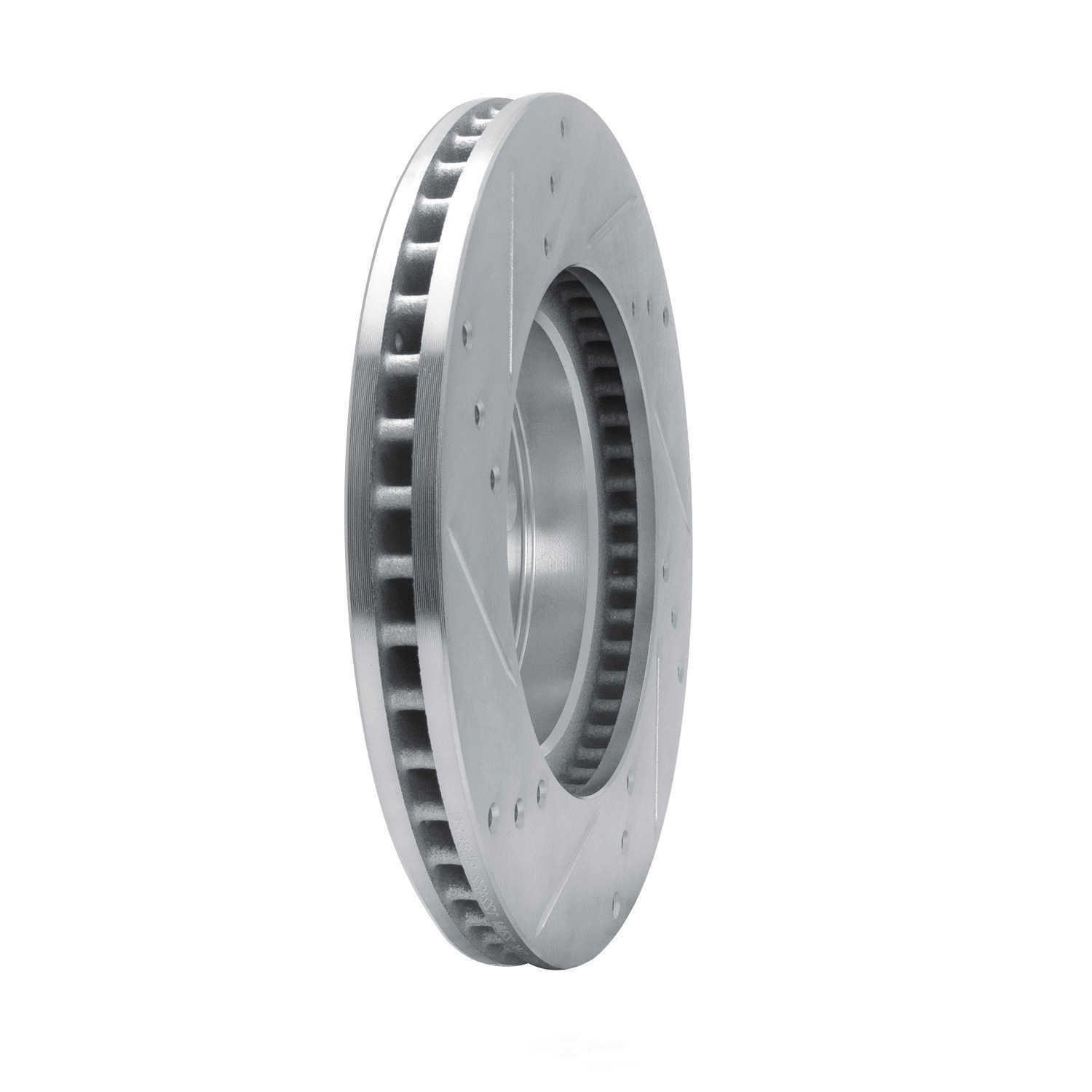 Dynamic Friction Company 631-76087L DFC Brake Rotor - Drilled And Slotted - Silver