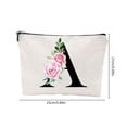 thumbnail image 3 of Fiudx Liquidación De Ofertas Flash Bolsa De Maquillaje Floral Personalizada Inicial, Regalos De Cumpleaños Con Monograma Para El Día De La Mujer, Ideas De Regalos Para Una Amiga, Novia, Dama De Honor, 3 of 7
