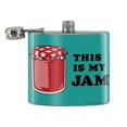 thumbnail image 2 of This is My Jam Jelly Funny Humor Stainless Steel 5oz Hip Drink Kidney Flask, 2 of 4