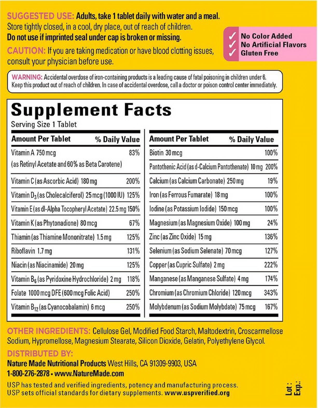 2 PACK | Nature Made Multi For Women's Tablets, 300 ct.