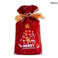 thumbnail image 4 of Bolsas con cordón estampadas navideñas Embalaje de regalo de fiesta Presenta Paquetes de juguete de embalaje Bolsas vacías Accesorios de decoración Tipo 3 50 Piezas sidaley HA009363-06, 4 of 5