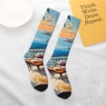 thumbnail image 5 of Cauagu Coastal Style Garden Villa Print Women's Men's Ankle Socks 1-pack Casual Athletic Socks for Unisex Adult Moisture-Wicking Socks for Daily Wear/Running/Sport, 5 of 8