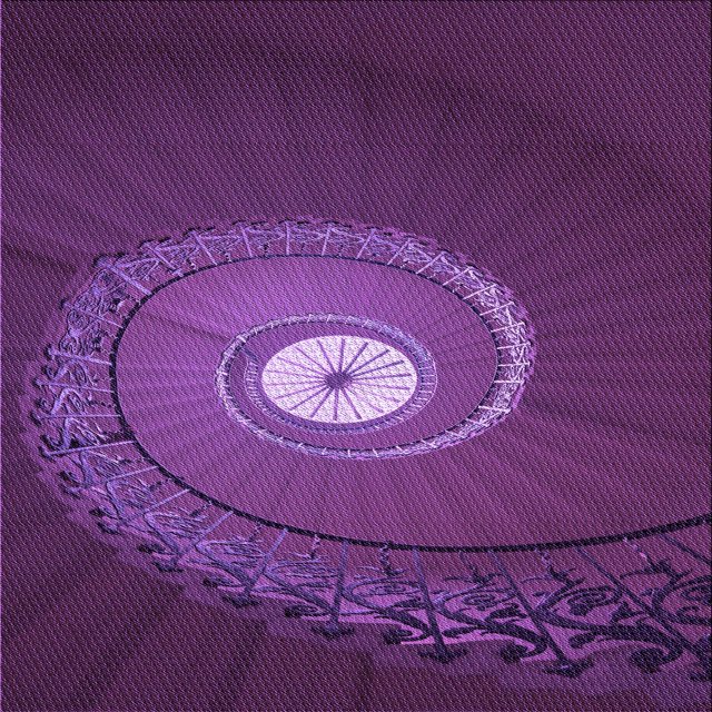Ahgly Tapis d'Intérieur Lavable en Machine Carré Transitionnel Orchidée Foncée Violet, 6 Pieds Carré