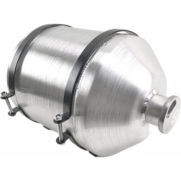 JSD 4 Gallons 10x14 Spun Aluminum Vertical Gas Tank / Fuel tank Center Fill 1/4 NPT Outlet