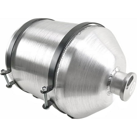 JSD 4 Gallons 10x14 Spun Aluminum Vertical Gas Tank / Fuel tank Center Fill 1/4 NPT Outlet