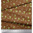 thumbnail image 2 of Soimoi Poly Georgette Fabric Leaves,Watermelon & Rabbit Kids Printed Fabric 1 Yard 42 Inch Wide, 2 of 3