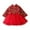 Red, variant on MEZZALL Kids Baby Girls Children Fairy Dresses For New Year Princess Dresses Embroidery Tang Suit Performance Clothes Versatile, 18-24 Months