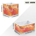 thumbnail image 2 of Foldable Fabric Storage Bin Home Cubes Clothing Organizer Bins Large Collapsible Box Basket for Home Organizer Red Background with Snowflakes, 2 of 7