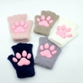 thumbnail image 5 of Guantes de silicona 3D con forma de garra de gato, bonitos guantes de peluche de gato para niñas, guantes cálidos con imitación de visón y garra de gato, 5 of 5
