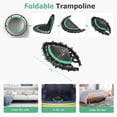 thumbnail image 4 of ZENOVA 40" Rebounder Trampoline for Adults with Bungee Cords, Portable Fitness Exercise Mini Trampoline, Small Rebounder Indoor/Outdoor, Quiet Workout Equipment, 450lbs, Green, 4 of 10