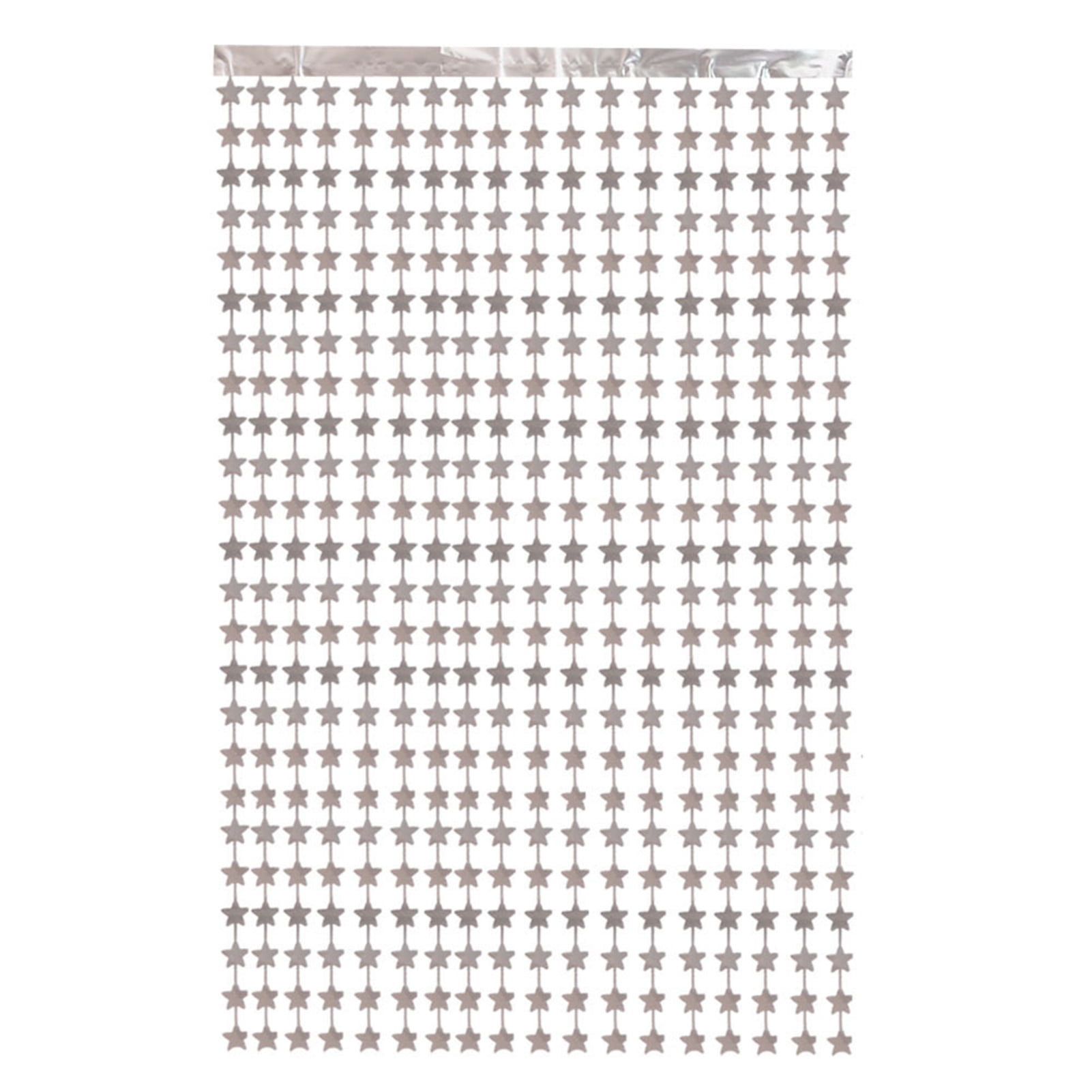 Star Door Curtain Metallic Shiny Selfadhesive 18 Tassels Scene