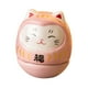 thumbnail image 2 of Vaso Daruma de porcelana con forma de gato de la suerte, 3,5 x 3,5 x 3,8 cm, para decoración del hogar y la oficina. Rosa, 2 of 9