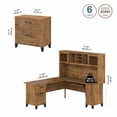 thumbnail image 2 of Somerset 72W L Desk with Hutch & File Cabinet in Fresh Walnut - Engineered Wood, 2 of 10