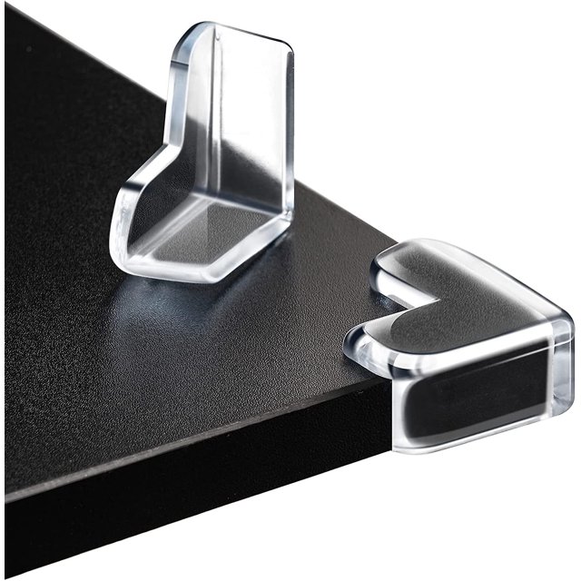 Protector de esquinas para mesa de bebé, 12 piezas de protectores de esquinas transparentes, seguridad para esquinas de mesa de bebé, suave, viene con pegatinas de repuesto