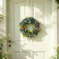thumbnail image 5 of Veeogra Artificial Floral Front Door Wreath,16" Green Butterfly Wreath,Rustic Handmade Floral Decor,All Season Round Wreath,Indoor & Outdoor Decor,Wreaths For Front Door Outside,Housewarming Gift, 5 of 7