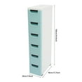thumbnail image 3 of 6 Tier Bedroom Plastic Drawers Cabinet Toy Organizers and Storage Bins Clothing Storage and Organization Shelving Units and Craft Storage Cabinet for Bedroom Living Room Study Room (Blue), 3 of 14