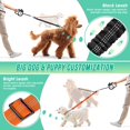 thumbnail image 4 of SlowTon Double Dog Leash Coupler, No Tangle 360Â° Swivel Dual Leashes for Walking 2 Dogs, Adjustable Length Reflective Splitter Leash for Training, Small, Medium & Large Two Dogs(Black&Orange), 4 of 7