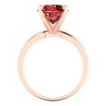 thumbnail image 4 of 3.0ct round cut red natural garnet 14k rose gold Bridal Wedding Engagement Promise Anniversary Ring for Women size 6.25, 4 of 7