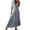 Dark Blue, variant on Lenago Sun Dresses for Women Plus Size Fashion Casual Spring And Summer V-neck Three-quarter Sleeve Printed Dress Beach Flowy Long Dress