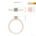 thumbnail image 5 of ANGARA Natural Princess-Cut Diamond Engagement Ring in 14K Rose Gold for Women (Size-5mm| Color-K| Clarity-I3) | April Birthstone, Birthday, Anniversary, Jewelry Gift for Women | Natural Diamond Ring, 5 of 10