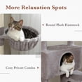 thumbnail image 5 of PEQULTI 61" Modern Cat Tree Large Cat Tower with Ladder and Dual Condos Indoor Light Gray, 5 of 11