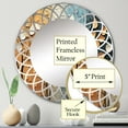 thumbnail image 3 of DESIGN ART Designart "Forest Yellow Wood Collage IV" Modern Wall Mirror 24in.x24in., 3 of 4