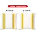 thumbnail image 2 of Outdoor Pillow Covers Waterproof 18x18 Set of 2 Decorative Linen Throw Pillow Cover Beige and Green Striped Outdoor Pillows for Patio Furniture, 2 of 5