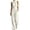 White, variant on Women's Sleeveless Neck Wide Leg Jumpsuit Summer Casual Flowy Long Pant Solid Piece Black L