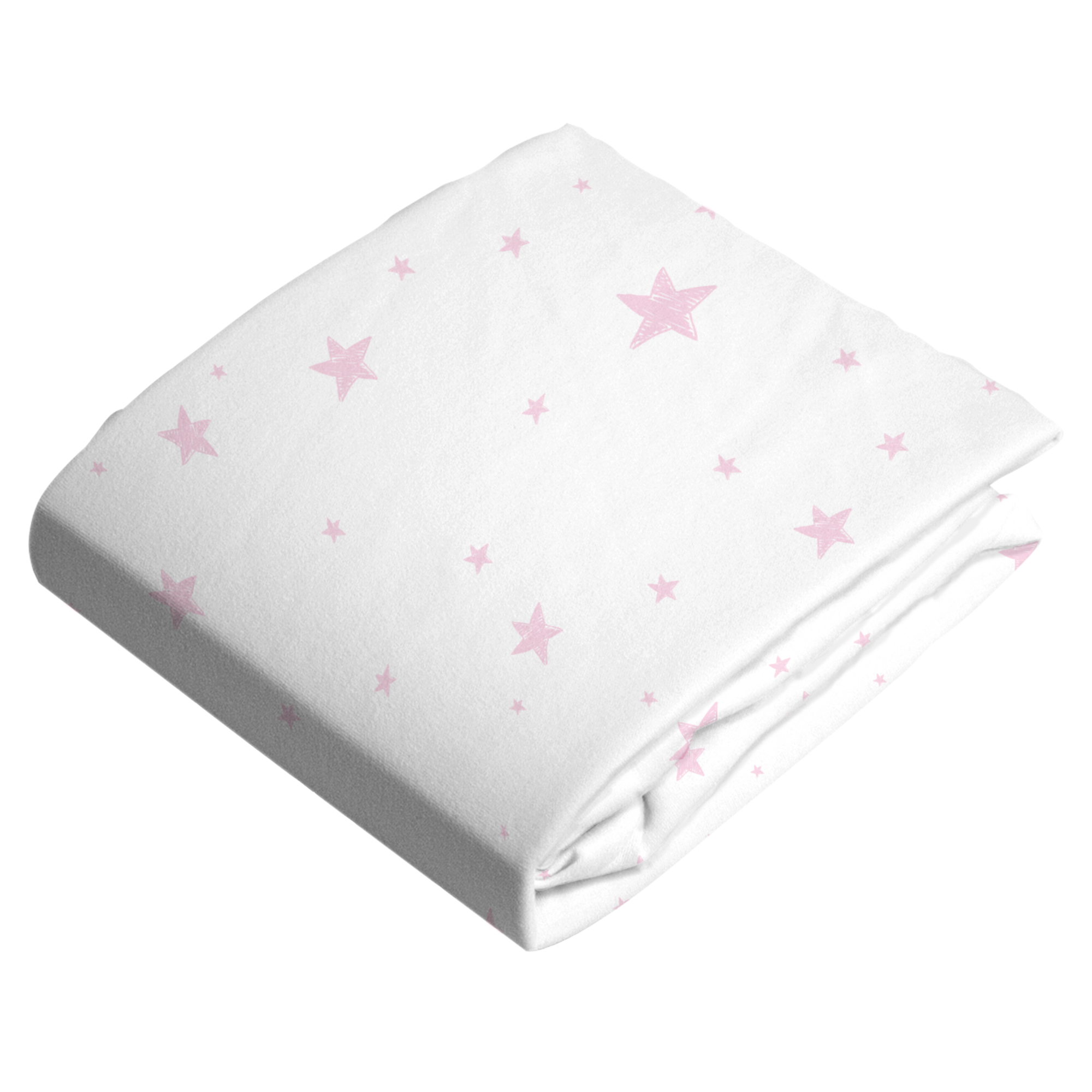 Kushies Playpen Sheet Pink Scribble Stars
