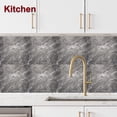 thumbnail image 6 of Uxcell 10Pcs Peel and Stick Marble Tiles, Waterproof Wall Panel Backsplash, 12"x12" Peel and Stick Shower Tiles for Bathroom, Slate Gray Design, 6 of 7