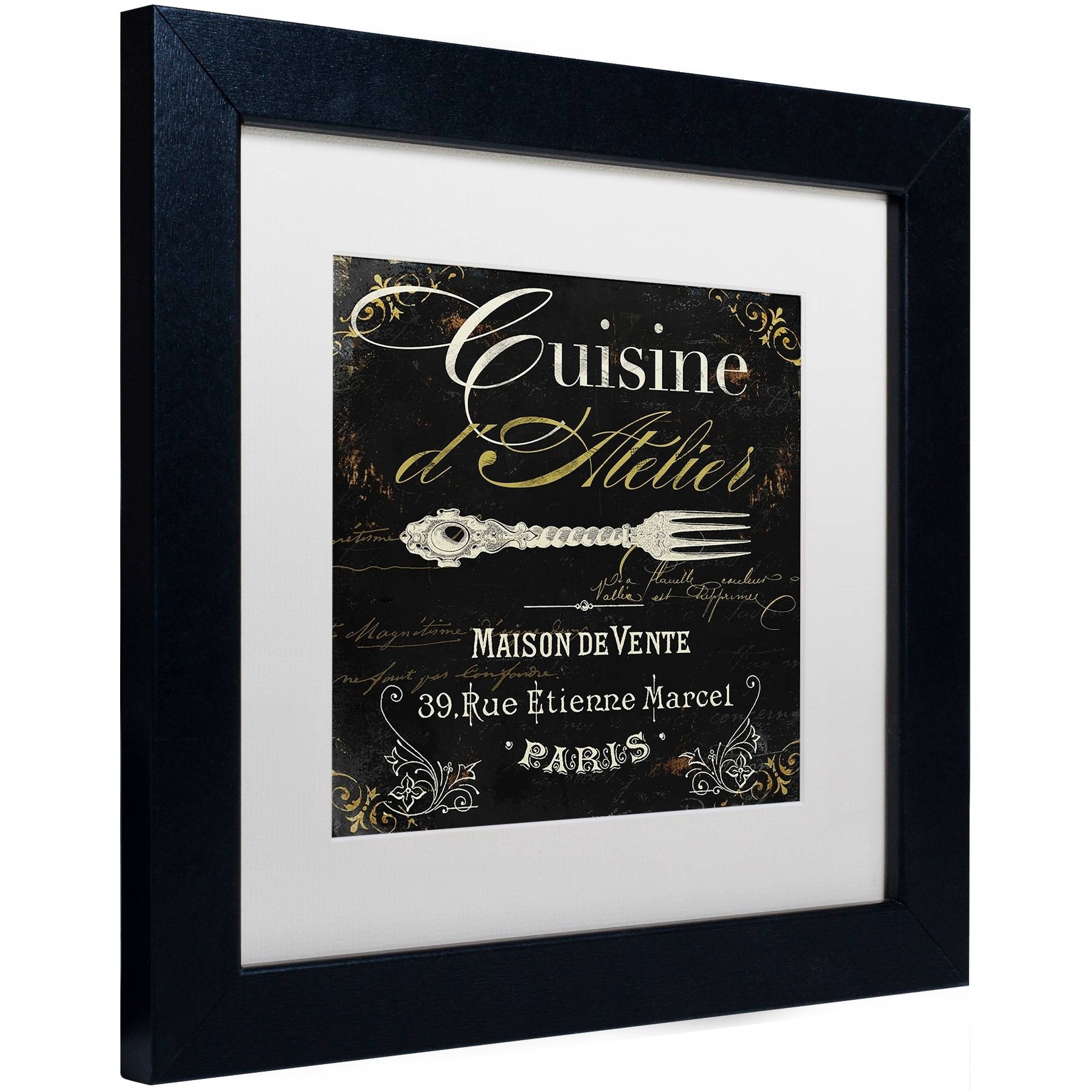 Trademark Fine Art "La Cuisine I" Canvas Art by Color Bakery White Matte, Black Frame