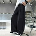 thumbnail image 4 of Toddler Boys Casual Elastic Waist Wide Leg Pants Straight Fit Pure Color Trousers Spring Clothes Size 3-4T, 4 of 6