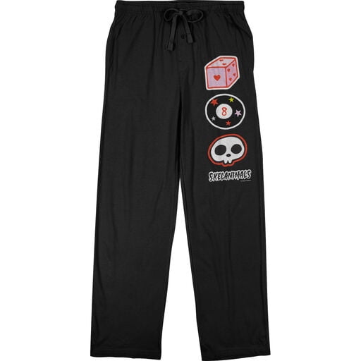 Skelanimals Icons Adult Black Sleep Pajama Pants-Large