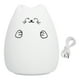 thumbnail image 1 of Lámpara LED con forma de gato Ticfox luz nocturna de silicona colorida carga USB, 1 of 14